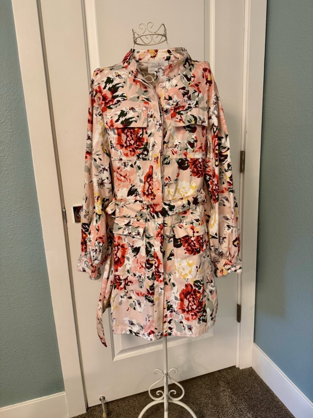 Anthropologie Mare Mare X Floral Mini Shirt Dress